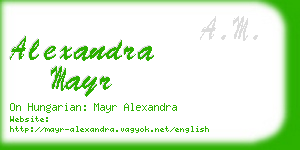 alexandra mayr business card
